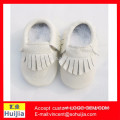 2016 new fashion Rice white color baby shoes soft sole leather baby shoes with Fringe Baby Moccasin